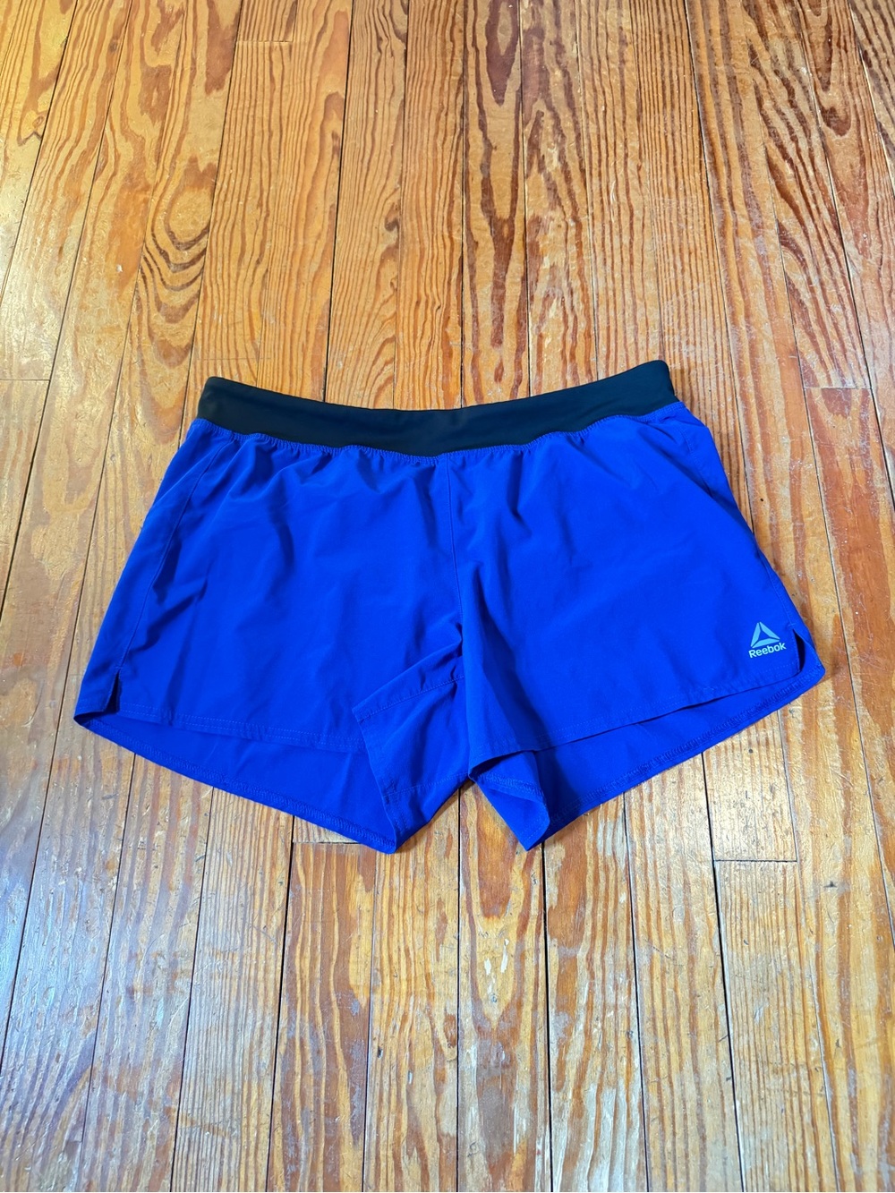 Les Mills Reebok  Blue Athletic Shorts with Black Waistband